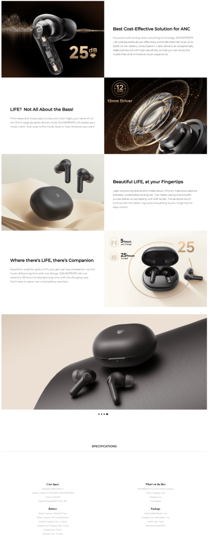 Soundpeats Life Anc Wireless Earbuds Best Price In Sri Lanka Genarc Sri Lanka S Most