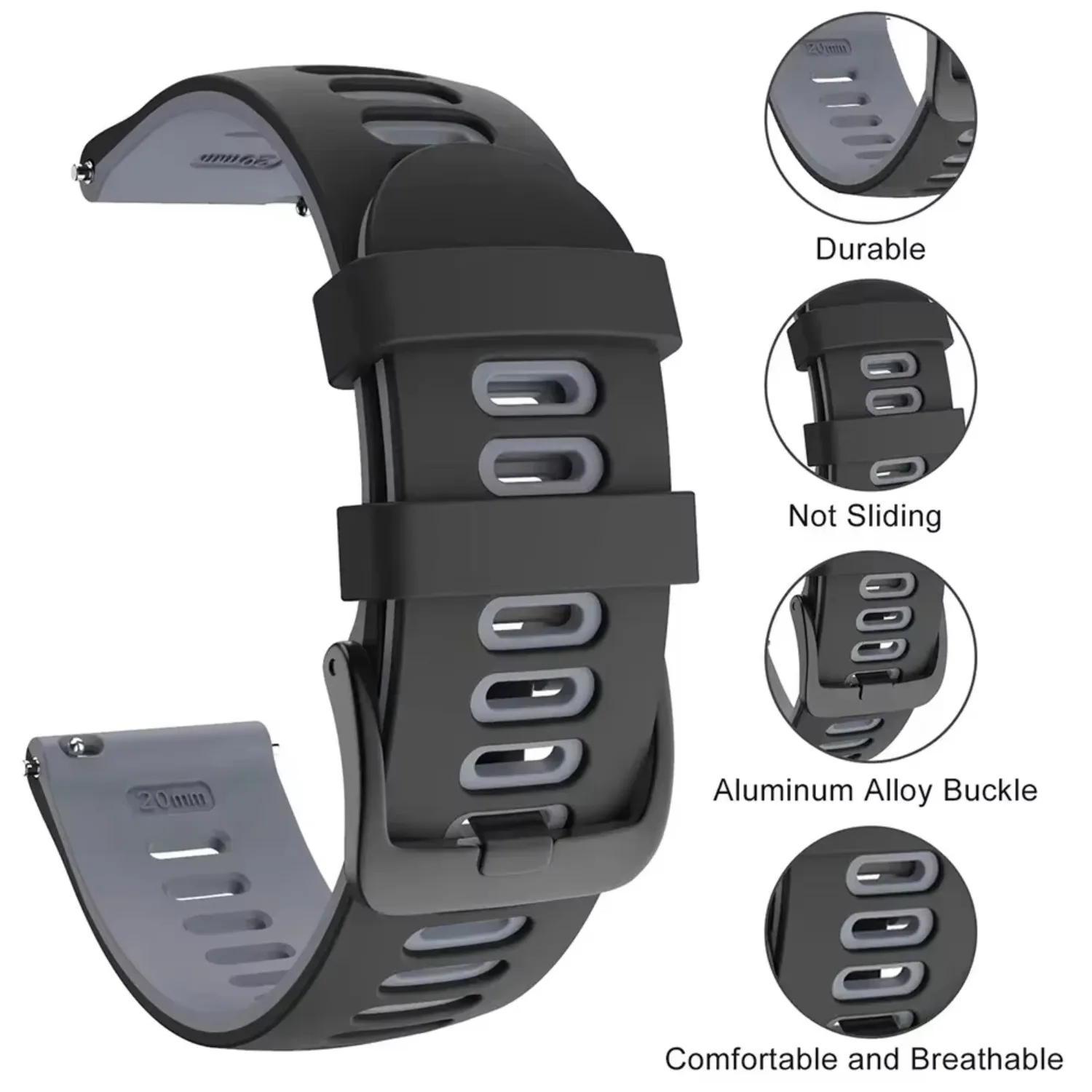 22mm Two tone Silicone Watch Strap GenArc Sri Lanka Cover 02 22mm Two tone Silicone Watch Strap GenArc Sri Lanka Cover 02