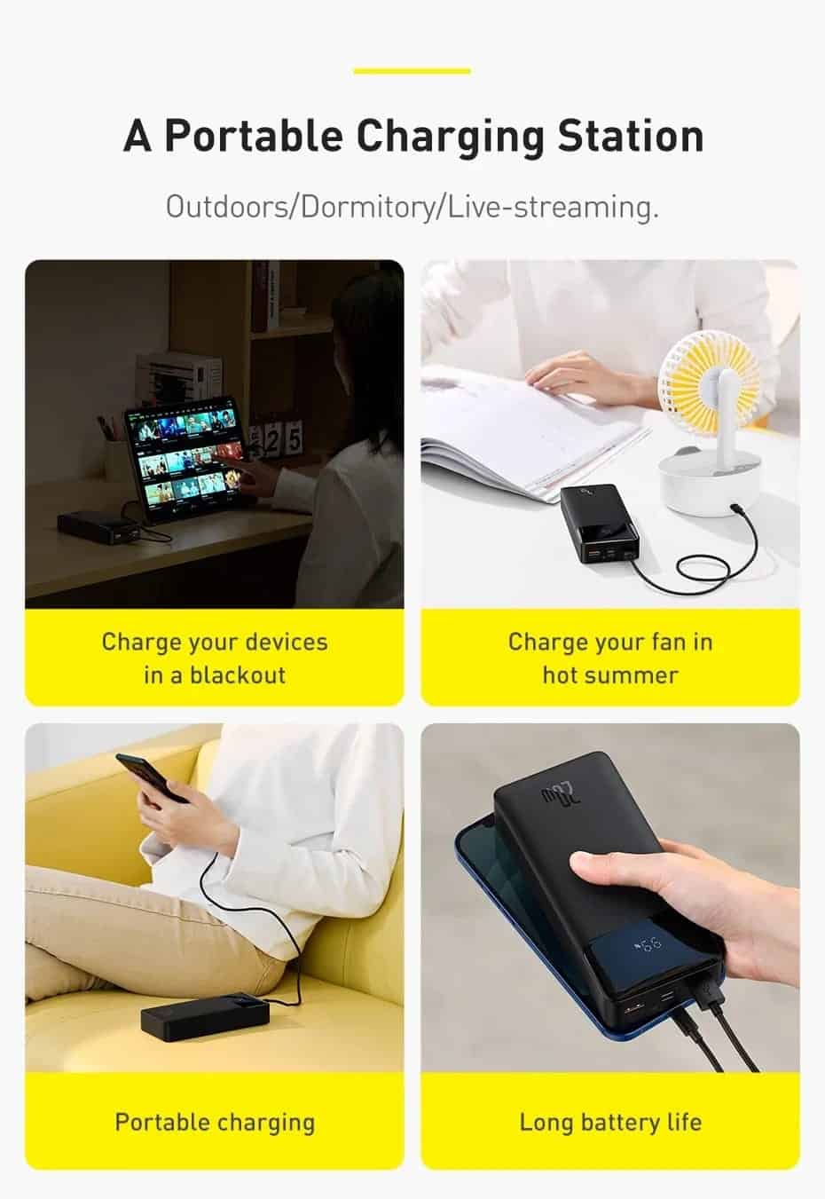 Baseus Bipow 20W 20000mAh Digital Display Power Bank GenArc Sri Lanka Banner 2