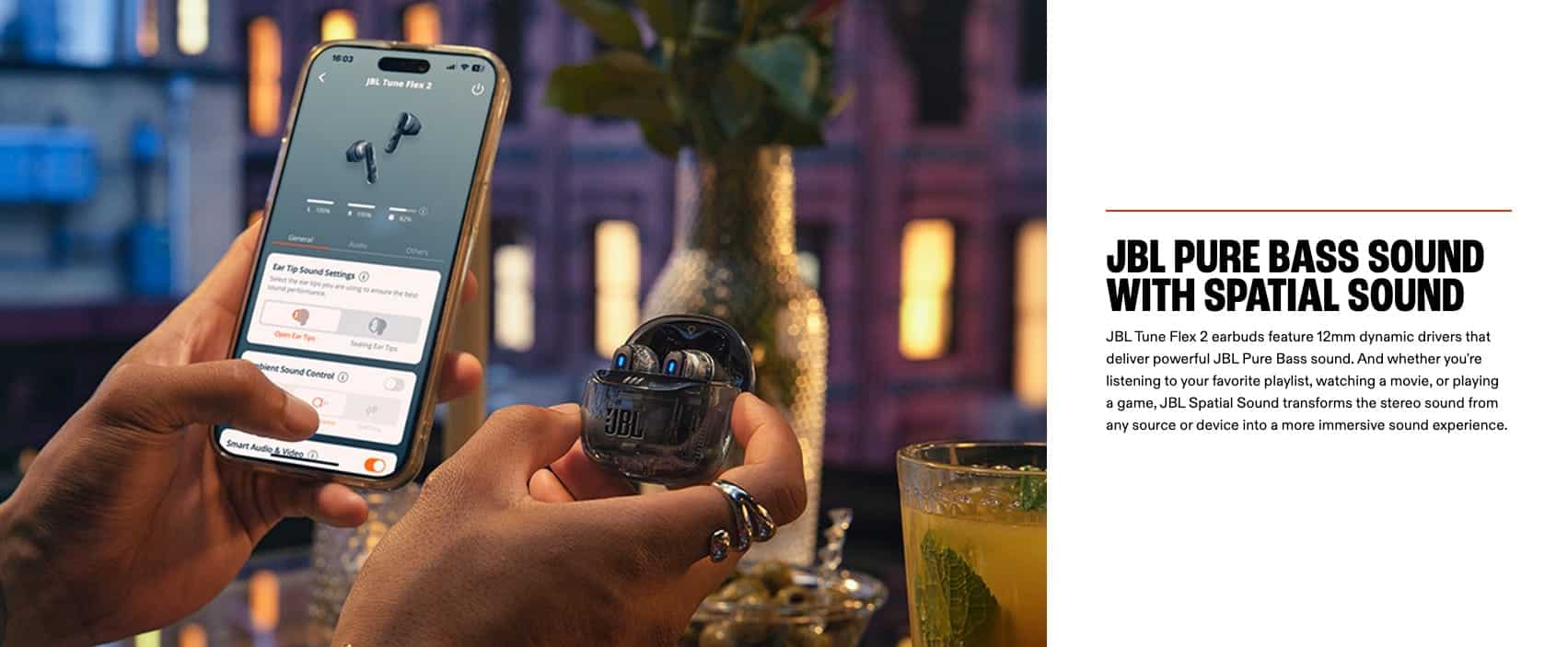 JBL Tune Flex 2 Ghost Edition True Wireless Noise Cancelling Earbuds GenArc Sri Lanka Cover 1