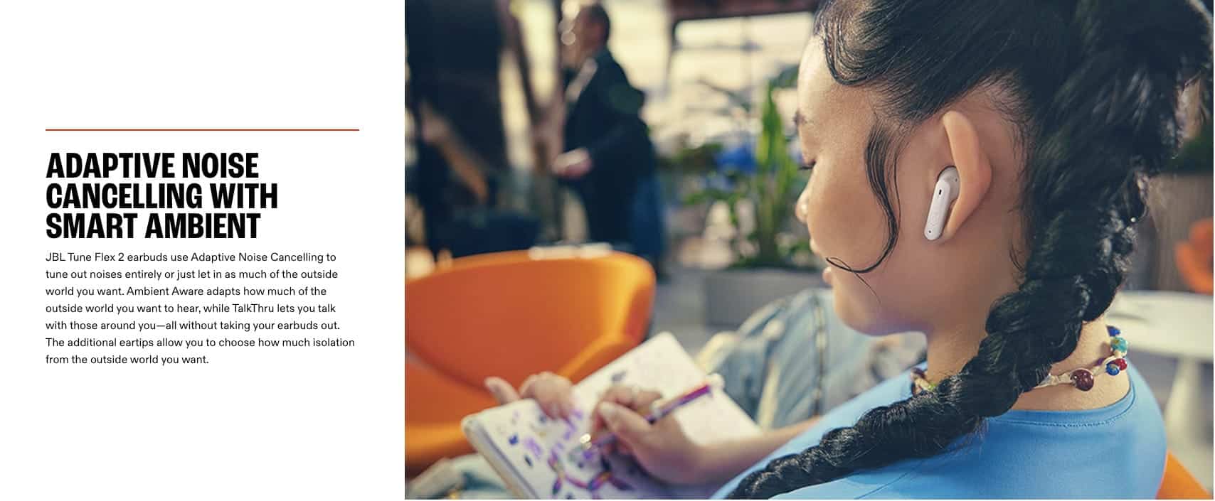 JBL Tune Flex 2 True Wireless Noise Cancelling Earbuds GenArc Sri Lanka Banner 5