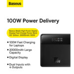 Baseus Blade 100W Power Bank 20000mAh HD Edition - Image 7