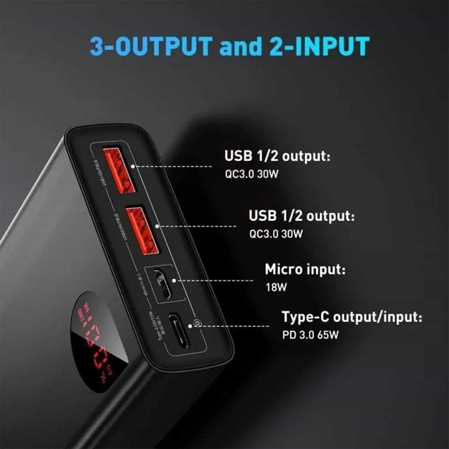 Baseus Adaman 65W 20000mAh Powerbank - Image 2
