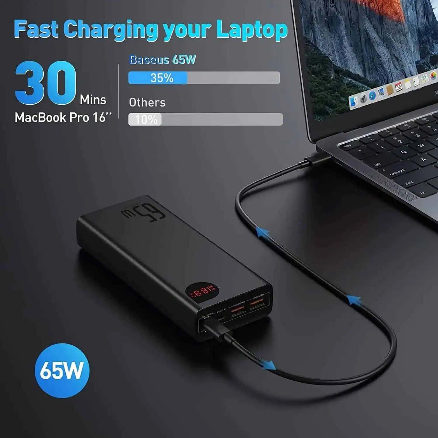 Baseus Adaman 65W 20000mAh Powerbank - Image 6